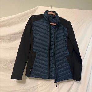 Navy and Black Quilted Jacket